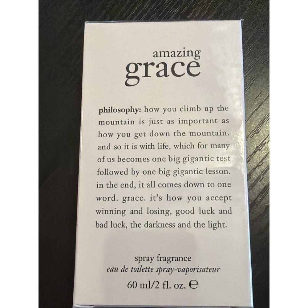 Amazing Grace Philosophy 2 oz 60ml EDT Spray Fragrance New in Sealed Box